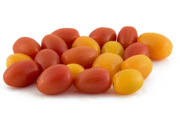 Cherry tomatoes isolated on white background photo. Beautiful pi — Stock Photo, Image