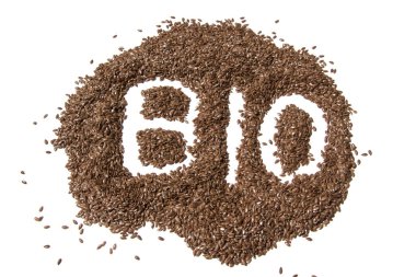 Keten tohumu biyo işareti fotoğraf. Güzel resim, arka plan, wallpape