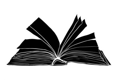 Açık kitap vektör simgesi simgesi tasarım. Güzel illüstrasyon isol