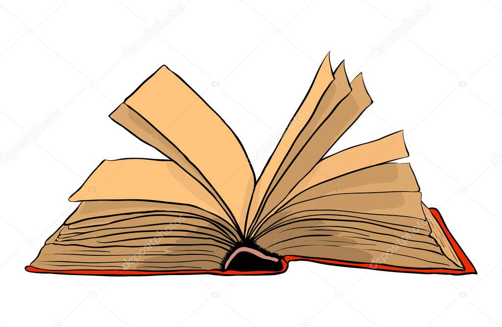 Open book vector symbol icon design. Beautiful illustration isolated on white backgroun
