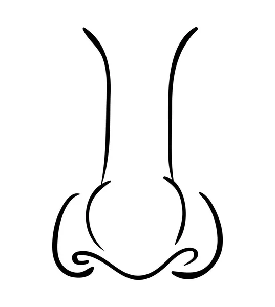 Dibujo animado nariz vector símbolo icono de diseño. Hermosa ilustración i — Archivo Imágenes Vectoriales