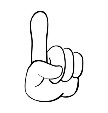 el işaretçisi, karikatür vektör simgesi simgesi tasarım parmak. Beau