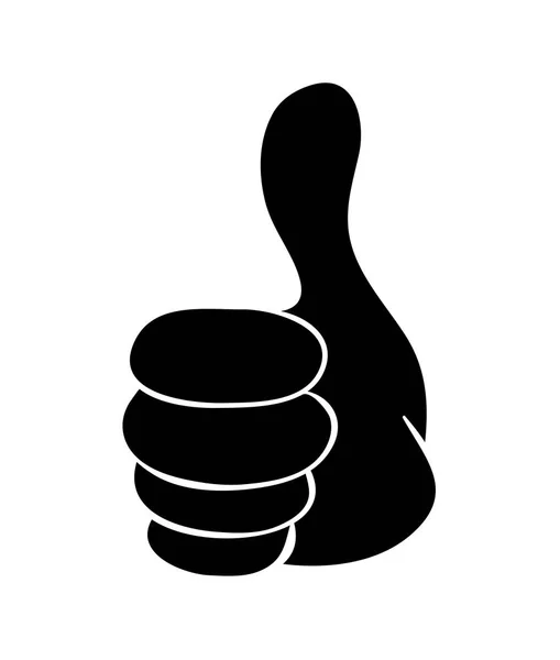 Hand thumb up cartoon vector symbol icon design. Beautiful illus — Stock Vector