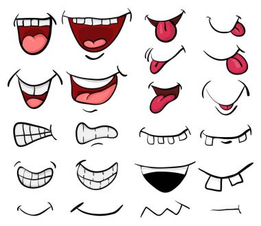 cartoon mouth set vector symbol icon design. Beautiful illustrat clipart