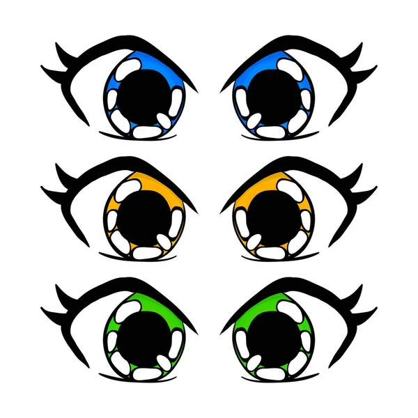 Manga yeux vecteur symbole icône design. Belle illustration iso — Image vectorielle