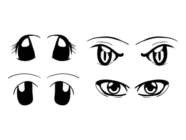 Manga ögon vektor symbol ikon design. Vacker illustration iso — Stock vektor