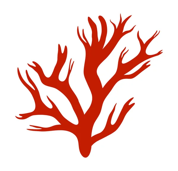 Algas vermelhas silhueta vetor símbolo ícone design. Belo ilusório — Vetor de Stock