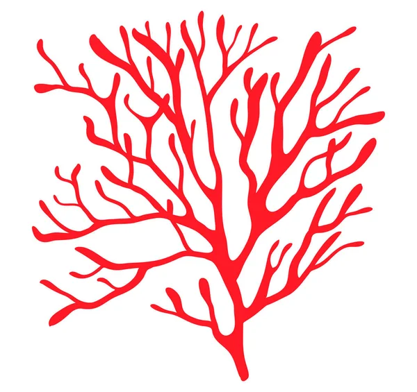 Kırmızı algler siluet vektör simgesi simgesi tasarım. Güzel illust — Stok Vektör