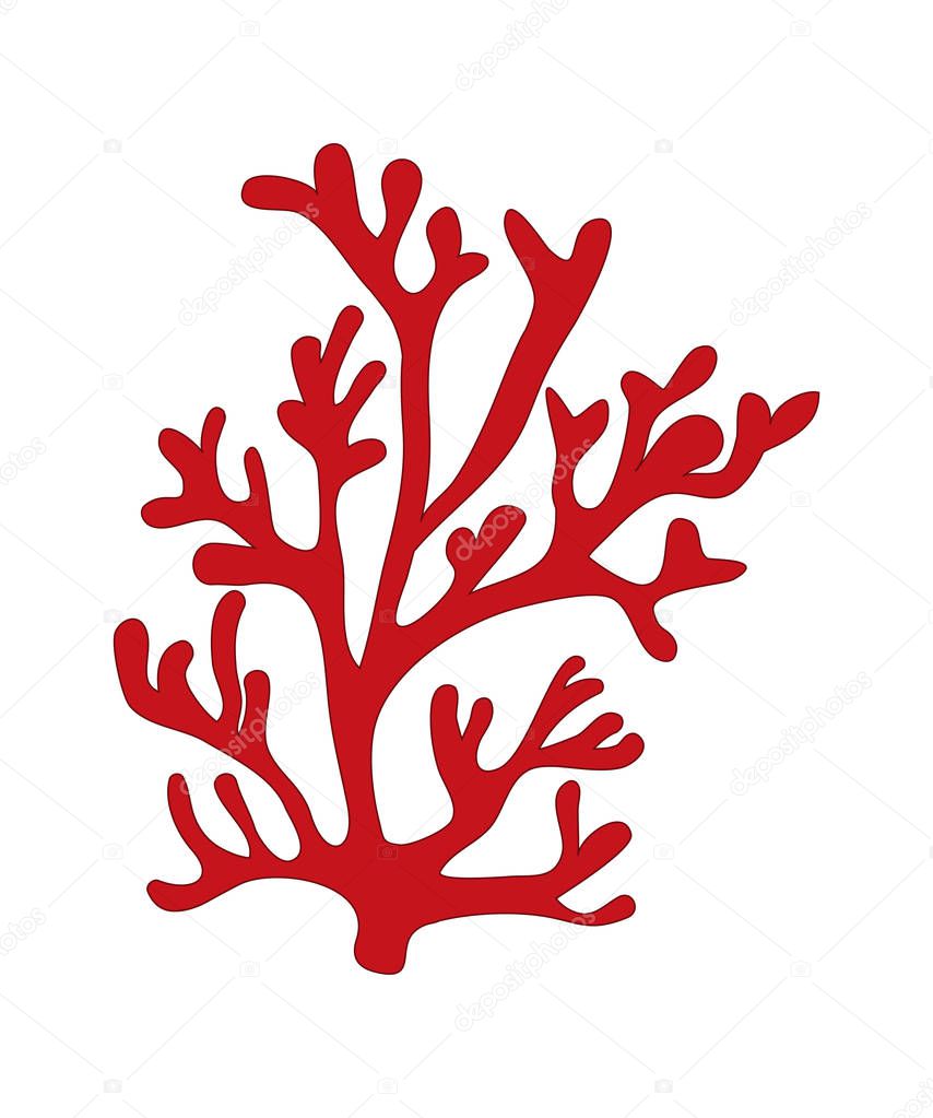 Red algae silhouette vector symbol icon design. Beautiful illustration isolated on white backgroun