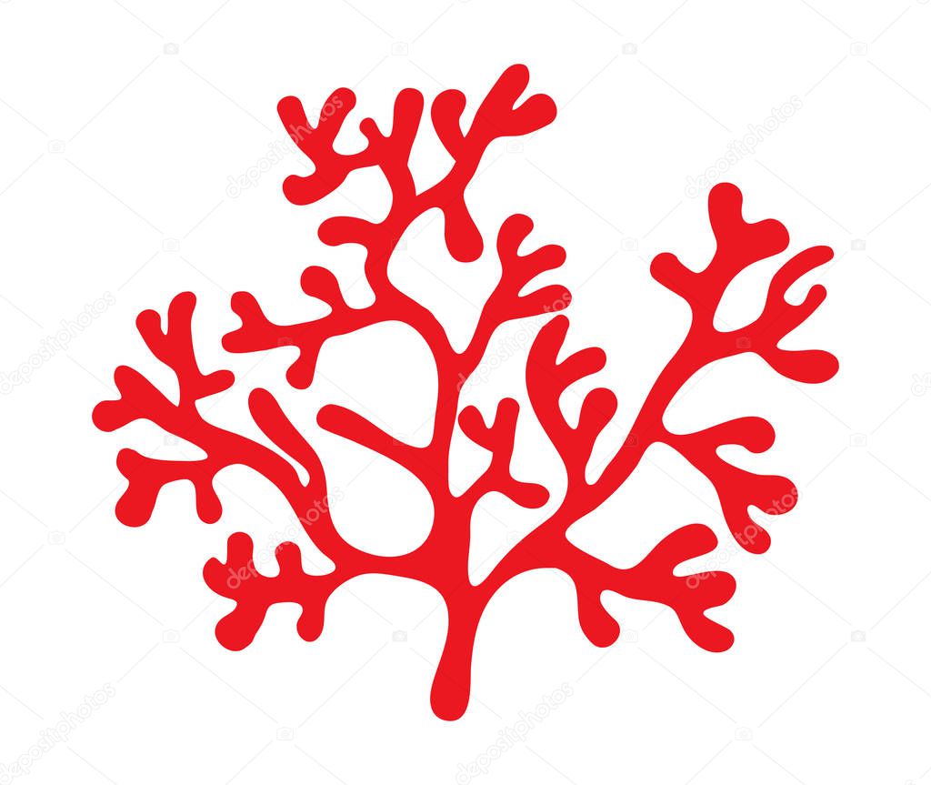 Red algae silhouette vector symbol icon design. Beautiful illustration isolated on white backgroun
