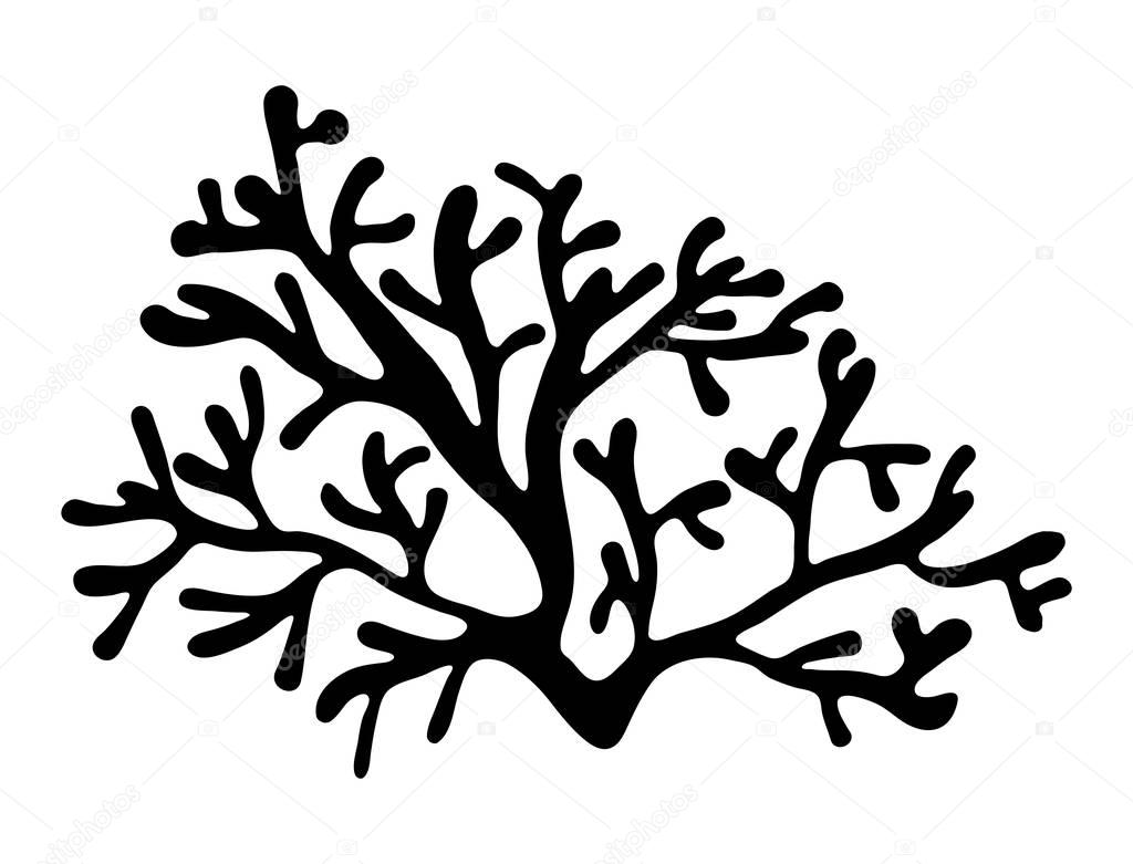 Red algae silhouette vector symbol icon design. Beautiful illustration isolated on white backgroun