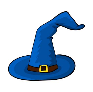 Cadı şapka karikatür vektör simgesi simgesi tasarım. Güzel illustrat