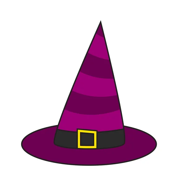 Boszorkány kalap rajzfilm vektor szimbólum ikonra design. Szép illustrat — Stock Vector