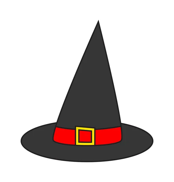 Bruxa chapéu desenho animado vetor símbolo ícone design. Linda ilustração —  Vetores de Stock