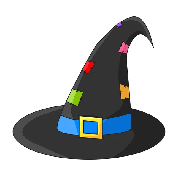 Bruxa chapéu desenho animado vetor símbolo ícone design. Linda ilustração — Vetor de Stock
