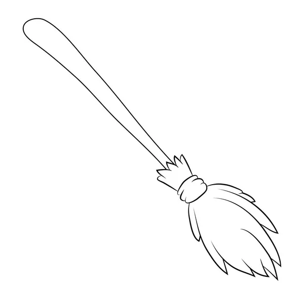 Halloween broomstick vector symbol icon design. Beautiful illust — Stock Vector