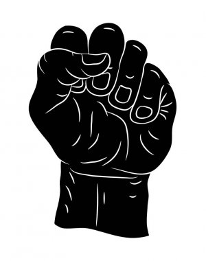 yumruk vektör simgesi simgesi tasarım sıktı. Güzel illüstrasyon