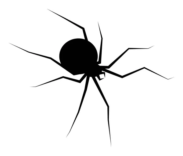Örümcek kara dul siluet vektör simgesi simgesi tasarım. Güzel — Stok Vektör