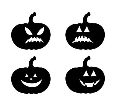 Kabak siluet set vektör simgesi simgesi tasarım gülümse. Durağındayım