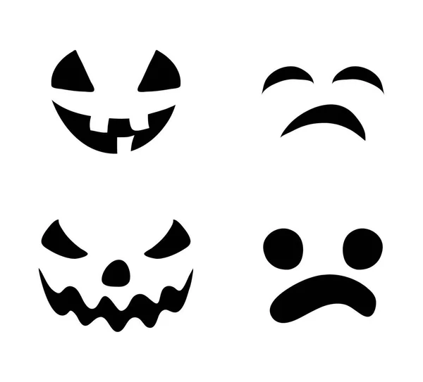 Jack o linterna sonrisa silueta vector símbolo icono de diseño. Beaut. — Vector de stock