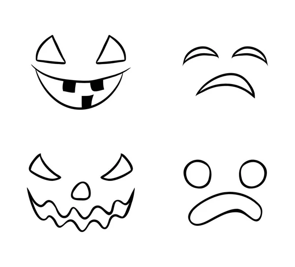 Jack o linterna sonrisa silueta vector símbolo icono de diseño. Beaut. — Archivo Imágenes Vectoriales