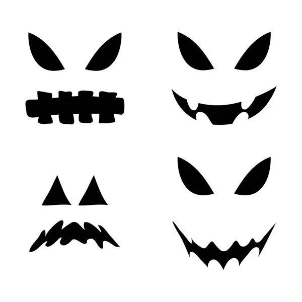 Jack o linterna sonrisa silueta vector símbolo icono de diseño. Beaut. — Archivo Imágenes Vectoriales