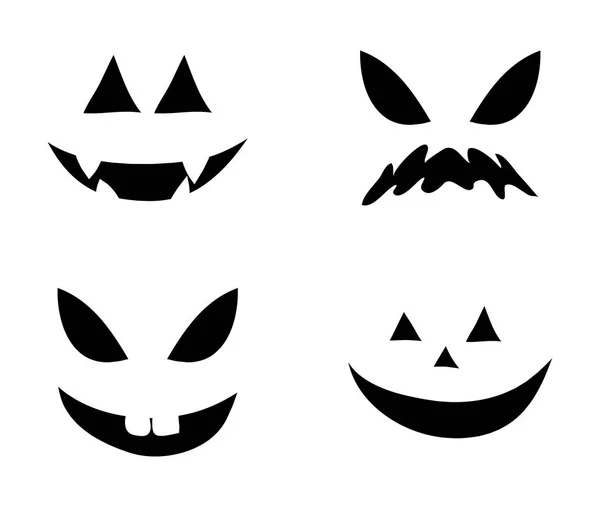 Jack o lanterne sourire silhouette vectoriel symbole icône design. Beau. — Image vectorielle