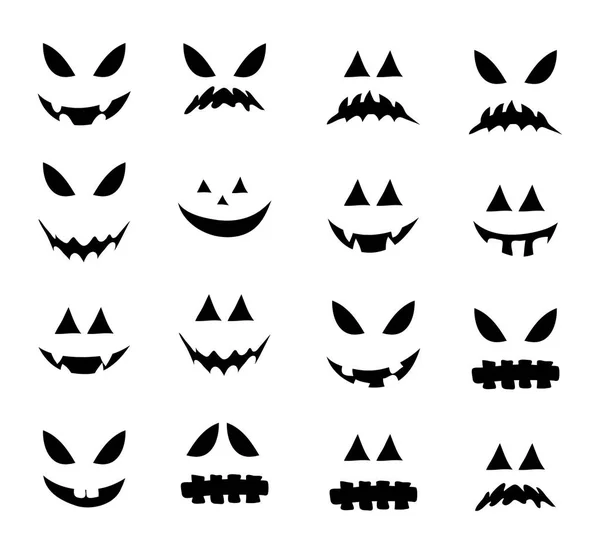 Jack o linterna sonrisa silueta vector símbolo icono de diseño. Beaut. — Vector de stock