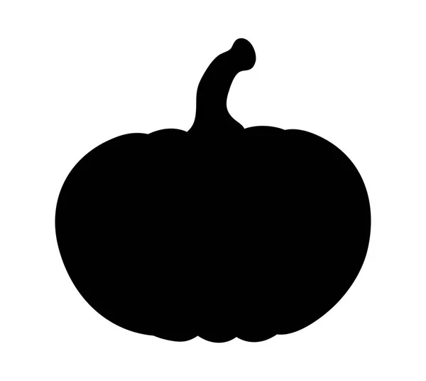 Silueta de calabaza diseño vectorial aislado sobre fondo blanco — Archivo Imágenes Vectoriales