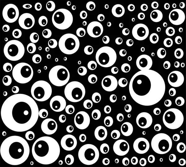 Halloween espeluznante miedo ojos vector diseño aislado en ba negro — Archivo Imágenes Vectoriales