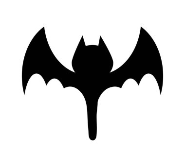 Cadılar Bayramı yarasa siluet vektör tasarım izole üzerinde beyaz backgr