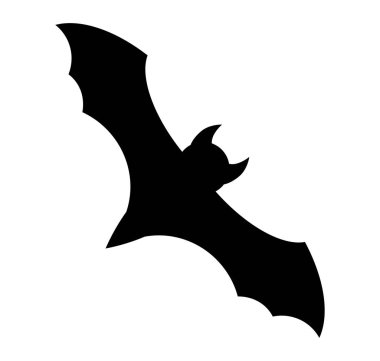 Cadılar Bayramı yarasa siluet vektör tasarım izole üzerinde beyaz backgr