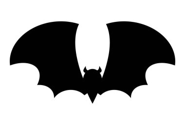 Cadılar Bayramı yarasa siluet vektör tasarım izole üzerinde beyaz backgr