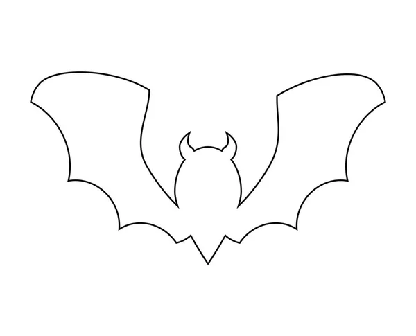 Halloween bat osnovy vektorový design izolované na bílém zázemí — Stockový vektor