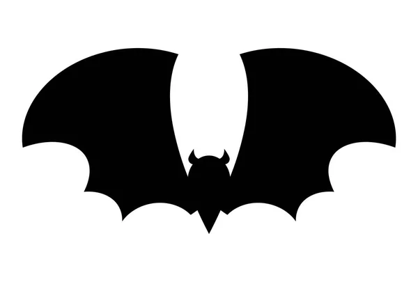 白色 backgr 的万圣节蝙蝠剪影矢量设计 — 图库矢量图片