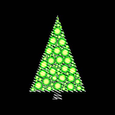siyah adam izole Noel ağacı karalama vectordesign