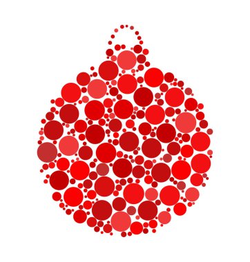 vektör tasarımı üzerinde beyaz backgrou izole noktalı Noel biblo