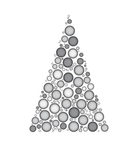 白色背景上的圣诞树点状矢量 — 图库矢量图片