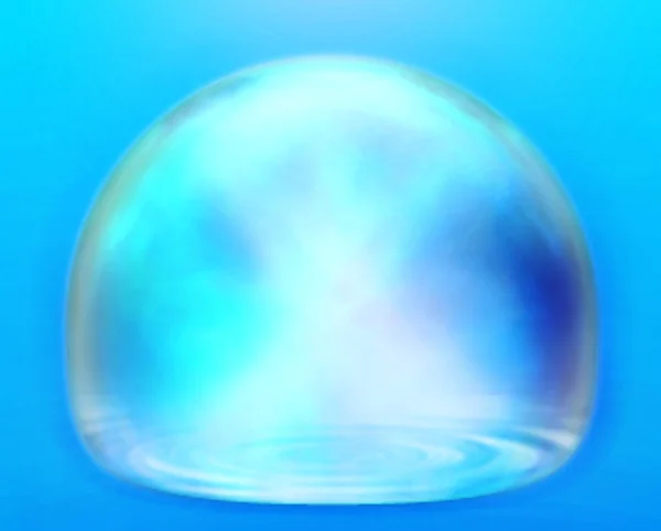 Prázdná průhledné kouli. kouzelné skleněné bubliny pozadí — Stock fotografie
