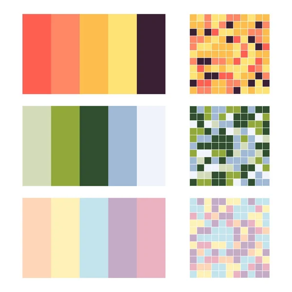 Farbpalette gesetzt Hintergrund. Harmonie Farbkombinationen Spektrum — Stockvektor