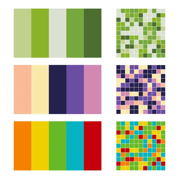 Paleta de colores conjunto de fondo. Armonía espectro de combinaciones de colores — Vector de stock