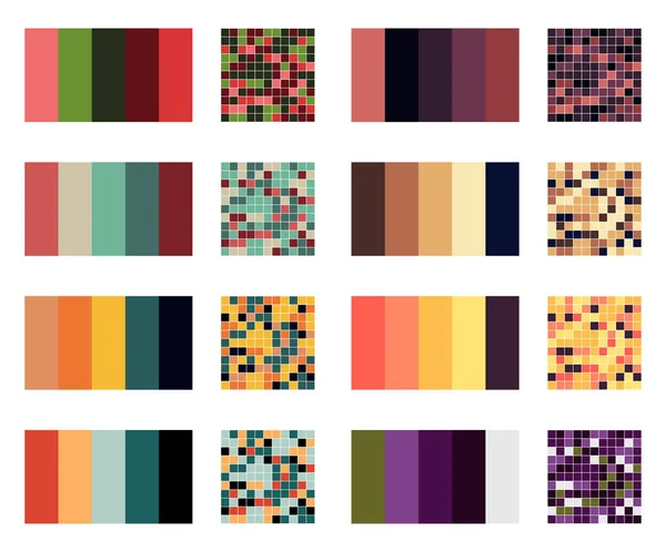 Farbpalette gesetzt Hintergrund. Harmonie Farbkombinationen Spektrum — Stockvektor