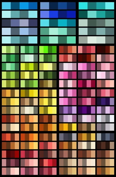 Paleta de colores conjunto de fondo. Armonía espectro de combinaciones de colores — Vector de stock
