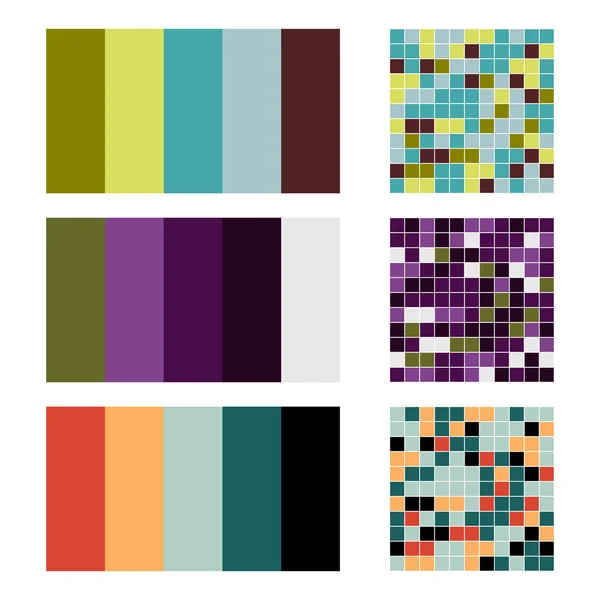 Color palette set background. Harmony color combos spectrum — Stock Vector