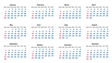 Takvim 2018 şablon basit planlayıcısı vektör tasarımı