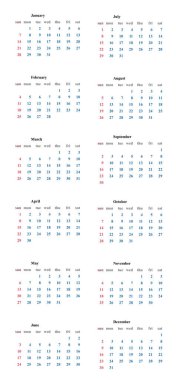 Takvim 2018 şablon basit planlayıcısı vektör tasarımı