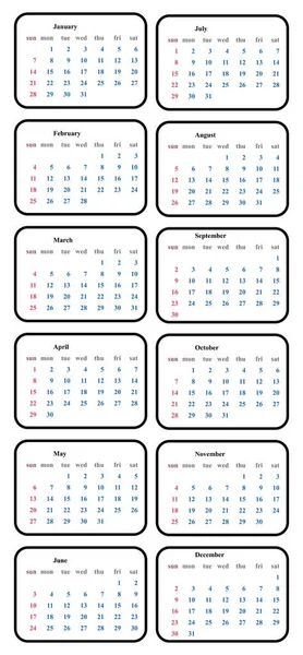 Kalender 2018 Vorlage einfache Planer Vektor-Design — Stockvektor