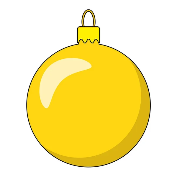 Bauble simples para árvore de Natal isolado no fundo branco — Vetor de Stock