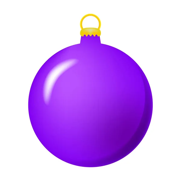 Simple Bauble for christmas tree isolated on white background — Stock Vector
