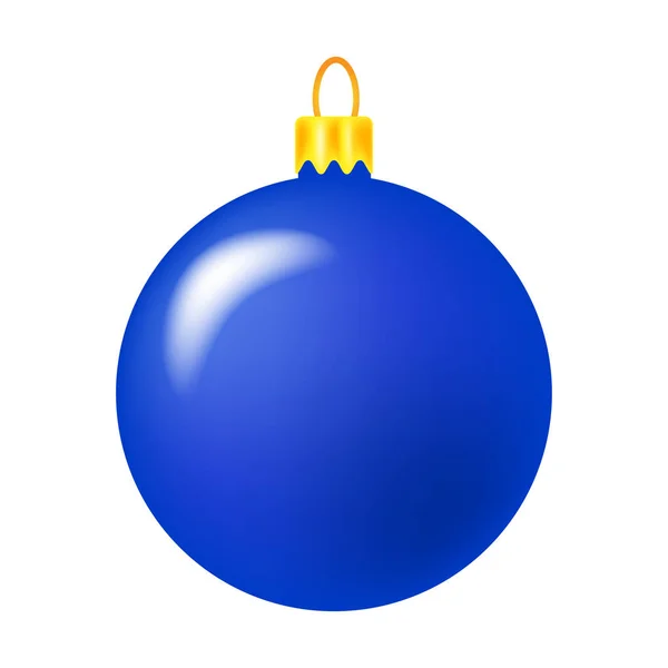 Bauble simples para árvore de Natal isolado no fundo branco — Vetor de Stock